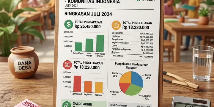 Contoh Laporan Keuangan RT Bulanan yang Rapi & Jelas